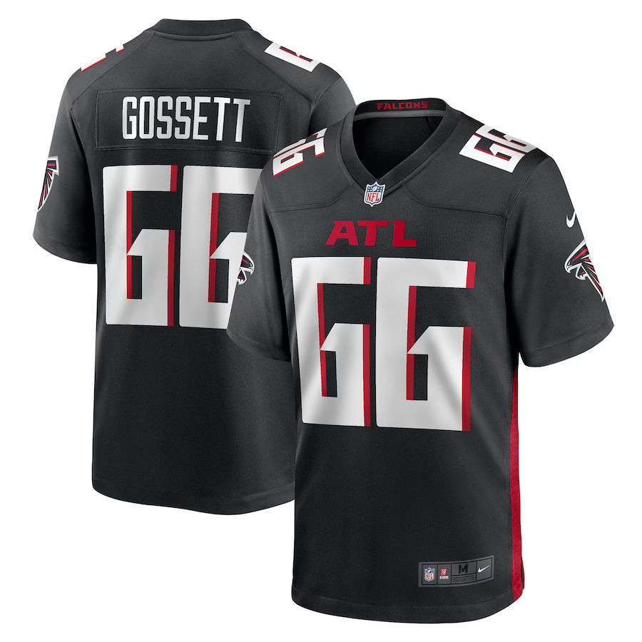 Men Atlanta Falcons 66 Colby Gossett Nike Black Game NFL Jersey
